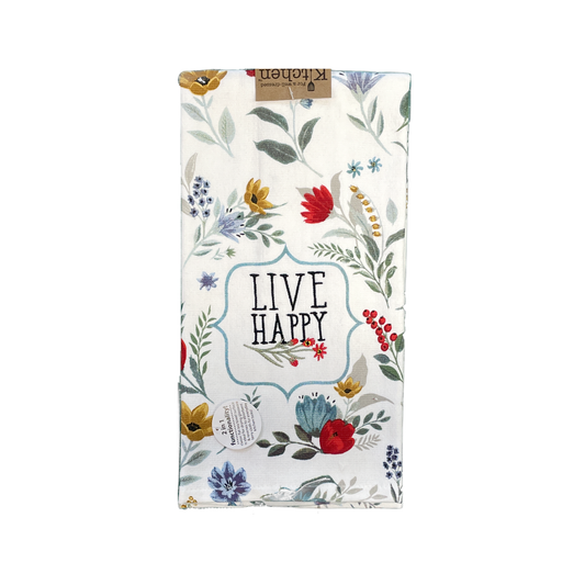 Blooming Thoughts Embroidered Dual Purpose Terry Towel