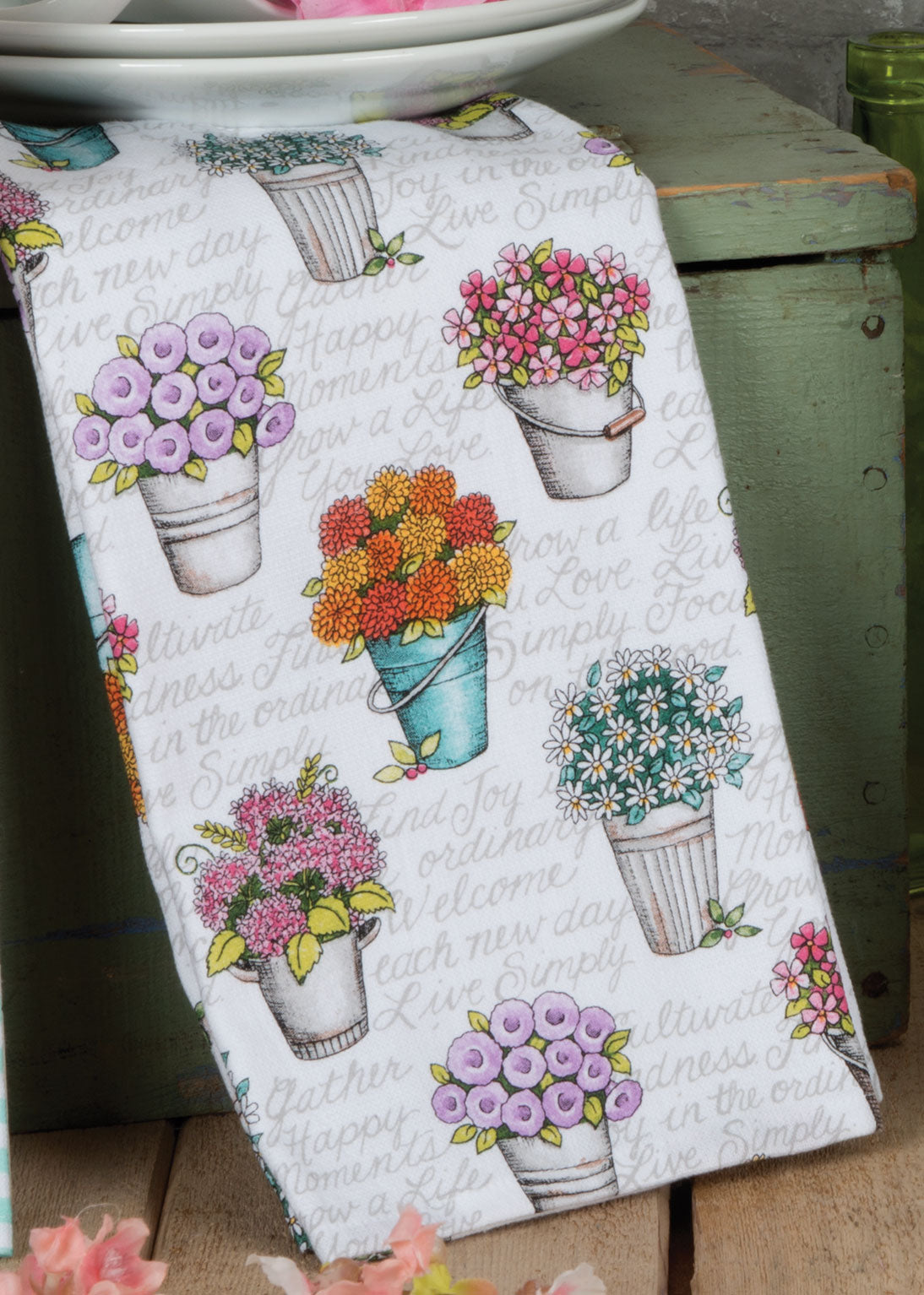 Live Simply Floral Dual Purpose Terry Towel