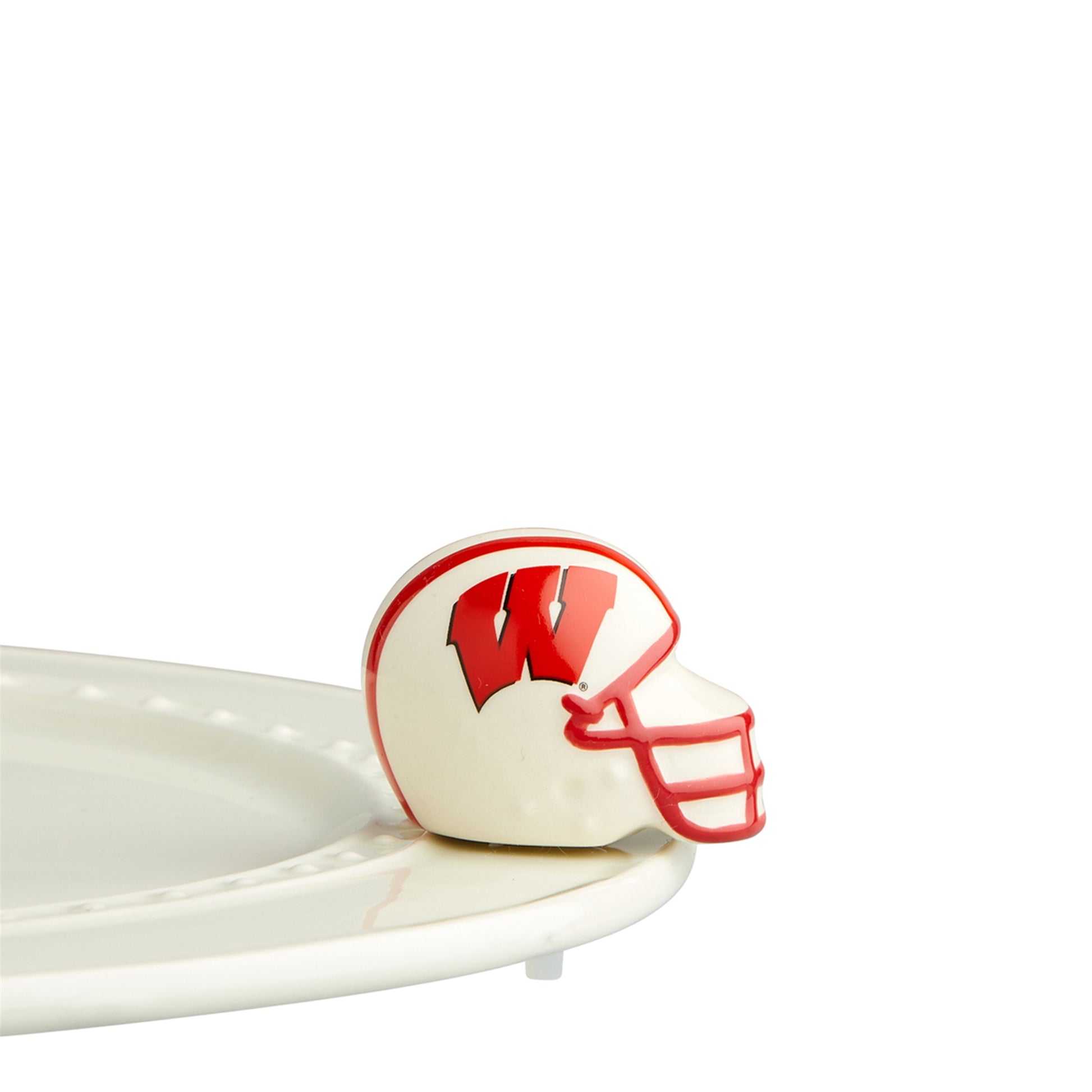 badger football helmet Nora Fleming University of Wisconsin Helmet A311 – DishGirl
