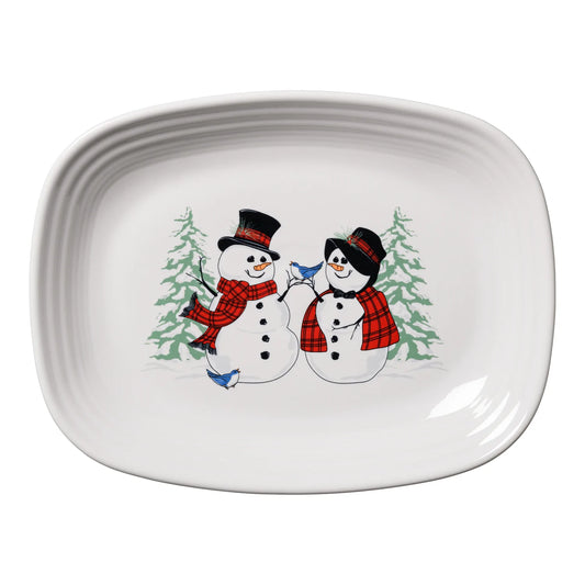 Fiesta® Rectangular Platter - Snowman & Snowlady