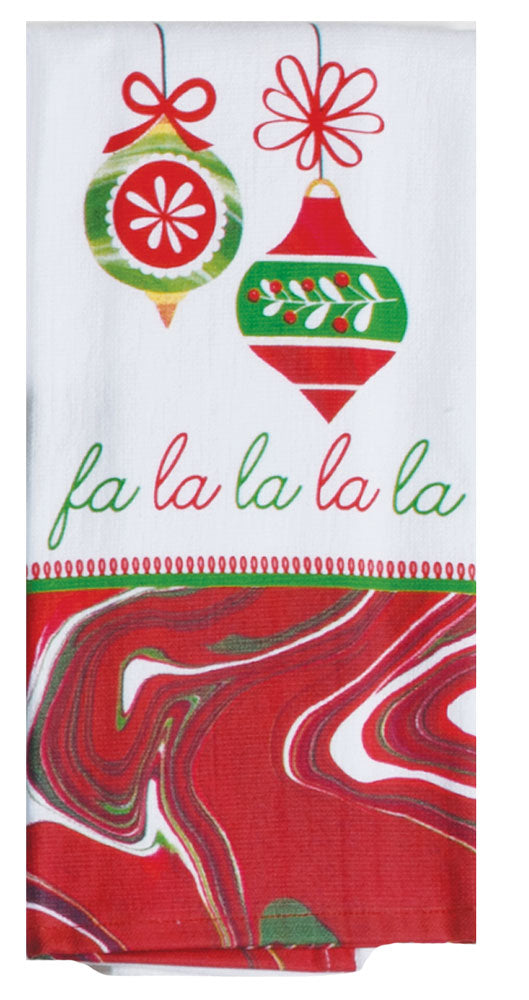 Christmas Tranquility Fa La La Dual Purpose Terry Towel