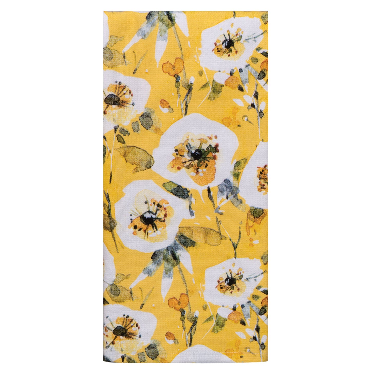 Sweet Home Yellow Floral Dual Purpose Terry Towel