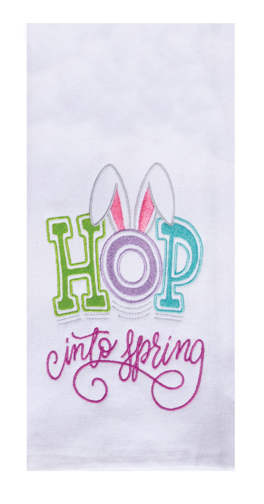 Hop Into Spring Embroidered Dual Purpose Terry Towel