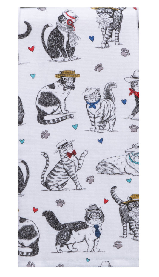 Cat Toss All-Over Dual Purpose Terry Towel