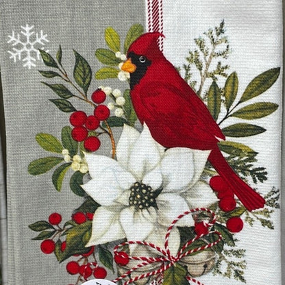 Winterberry Garden Poinsettia Dual Purpose Terry Towel